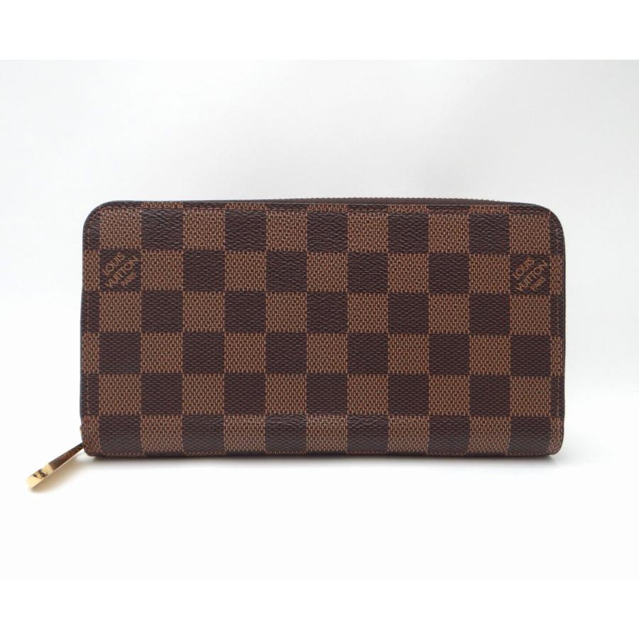 未使用品！LV【ルイ ヴィトン】N41661 ダミエ ジッピ―ウォレット LOUIS VUITTON ルイヴィトン N41661 ダミエ・エベヌ ジッピー
