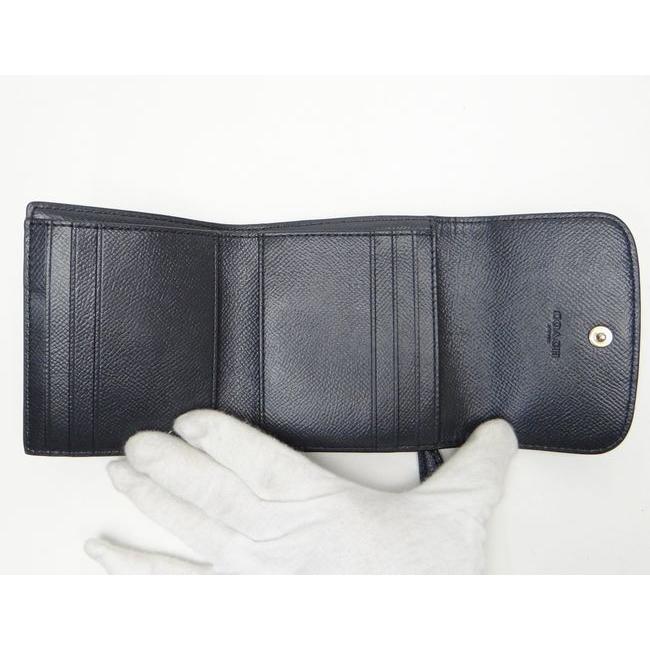 COACH（コーチ） F87588 レザー 三つ折り財布 ブラック＜USED＞【送料