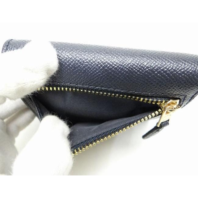 COACH（コーチ） F87588 レザー 三つ折り財布 ブラック＜USED＞【送料