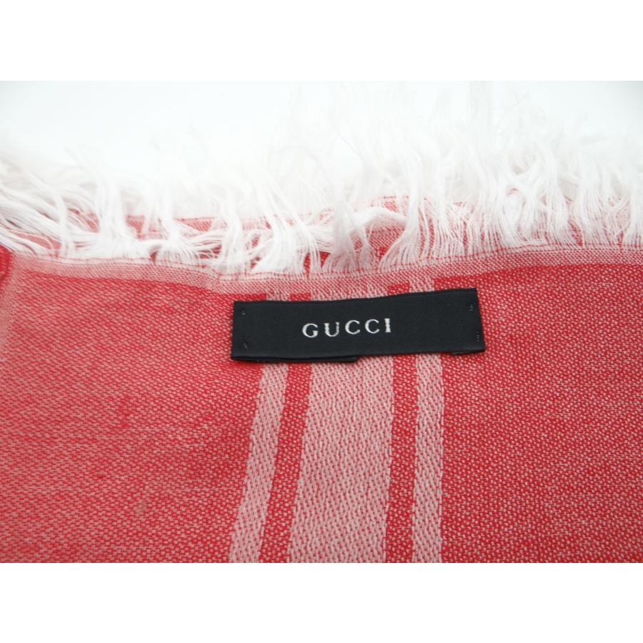 GUCCI グッチ GG柄 コットン ストール レッド＜USED＞【送料無料】｜bossfull｜03