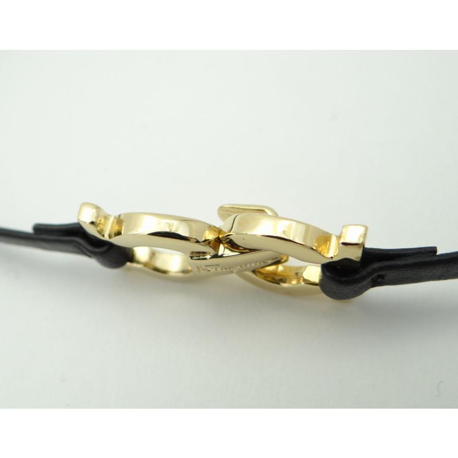 美品　フェラガモ ブレスレット チョーカー ダブルガンチーニ レザー jpbrands_f3061277