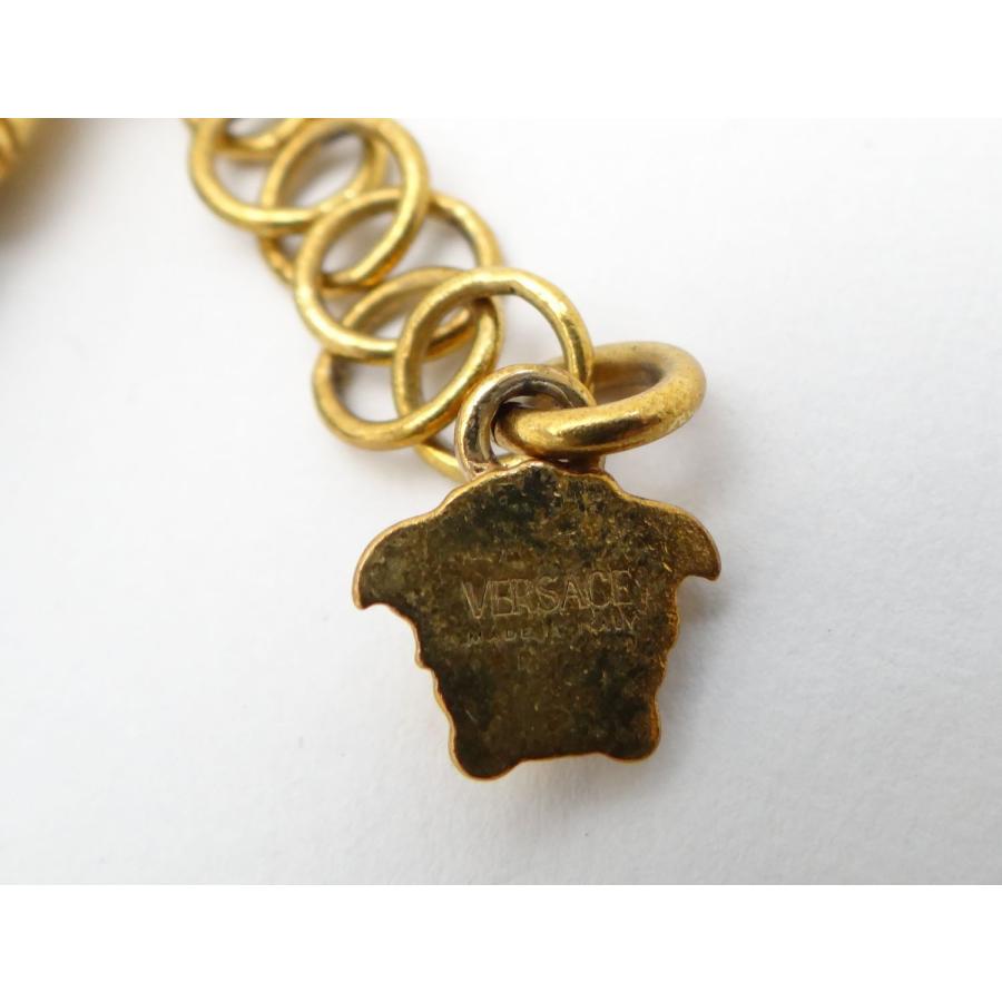 VERSACE ヴェルサーチ メデューサ レザー ブレスレット ゴールド