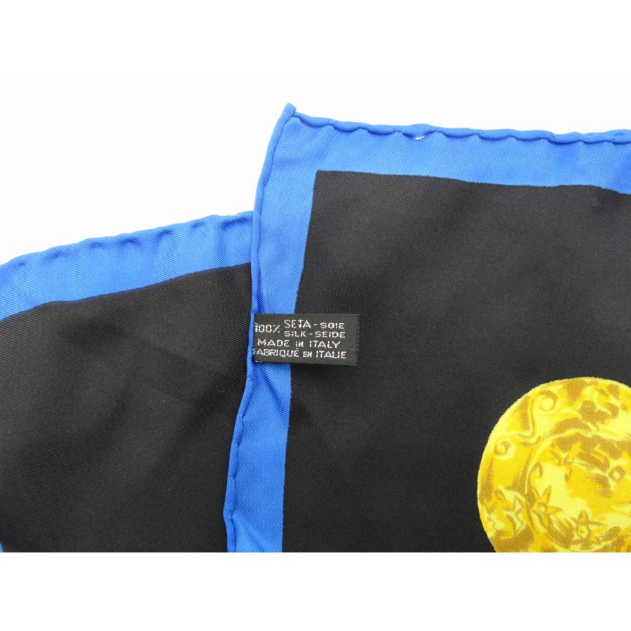 CELINE（セリーヌ） ゴールドチェーン シルク スカーフ マルチカラー