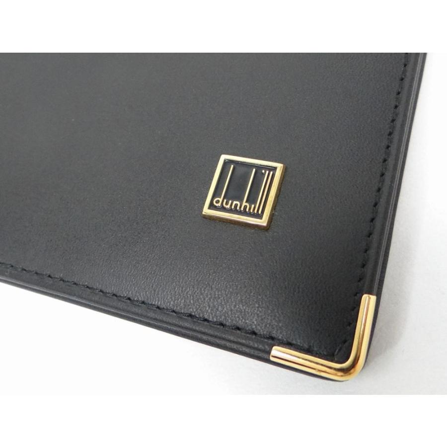 dunhill ダンヒル 1380 二つ折り札入れ 長財布 ブラック<USED dunhill ダンヒル 1380 二つ折り札入れ 長財布 ブラック<USED