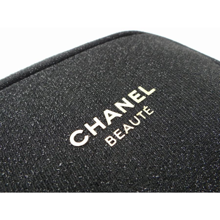 CHANEL（シャネル） ノベルティ ロゴ ポーチ ブラック＜USED＞【送料