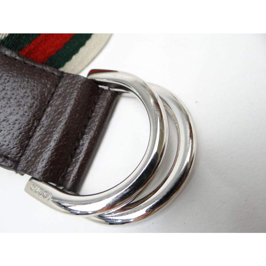 GUCCI グッチ 146435 シェリーライン ダブルリング キャンバス ベルト