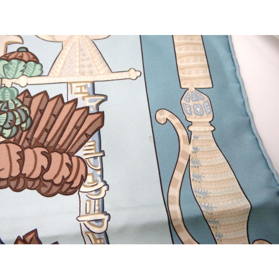 HERMES エルメス カレ90 ARMETS PANACHE 羽飾りの兜 シルク100％ スカーフ＜USED＞【送料無料】 | HERMES | 03