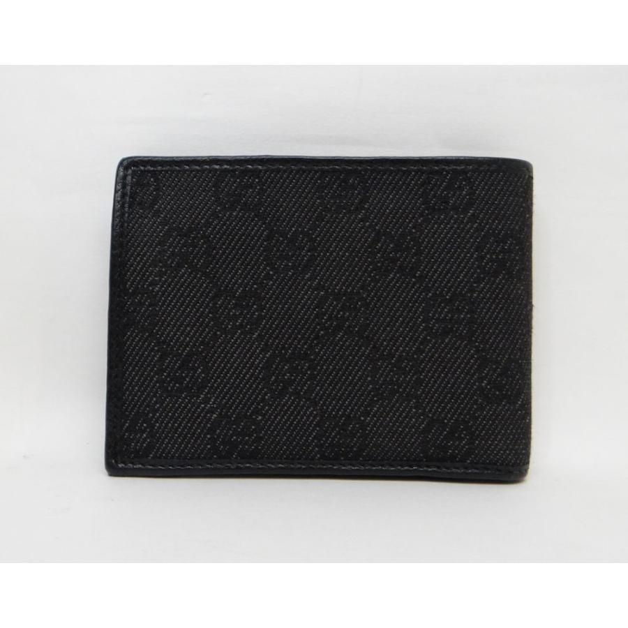 GG GUCCI グッチ 143384 GGキャンバス 二つ折り財布 ブラック GG GUCCI グッチ 143384 GGキャンバス 二つ折り財布 ブラック