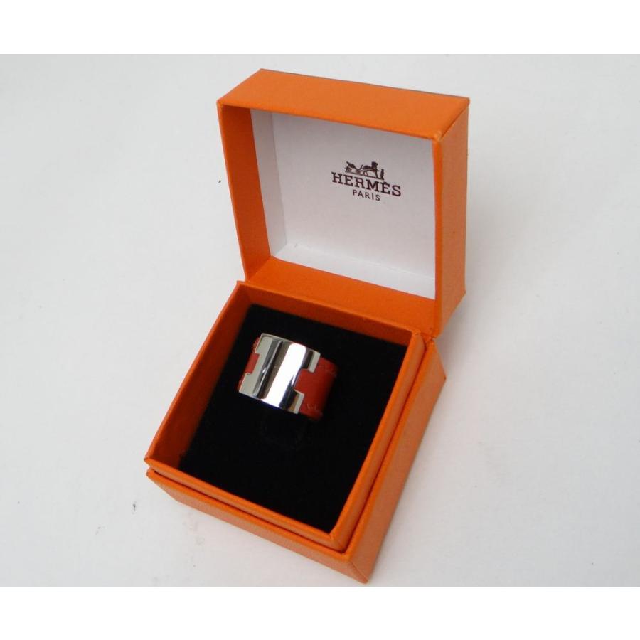 HERMES エルメス Hモチーフ ルーリーリング 指輪 レザー HERMES エルメス Hモチーフ ルーリーリング 指輪 レザー