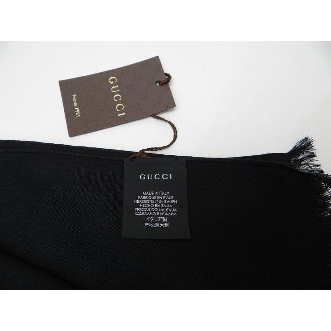 GG GUCCI グッチ 165903 GG柄 ウール×シルク ストール マフラー