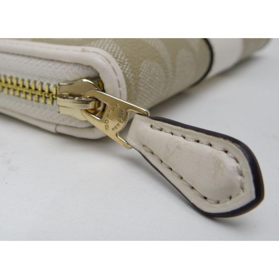 COACH（コーチ） F54630 シグネチャー ストライプ PVC ラウンド