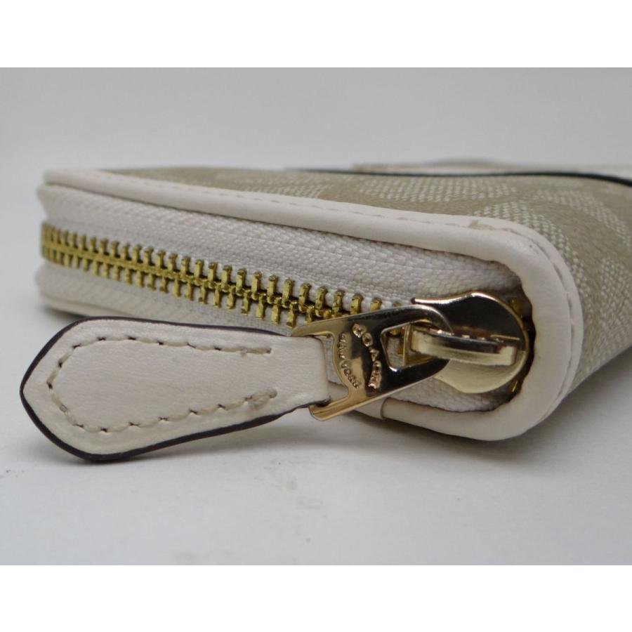 COACH（コーチ） F54630 シグネチャー ストライプ PVC ラウンド