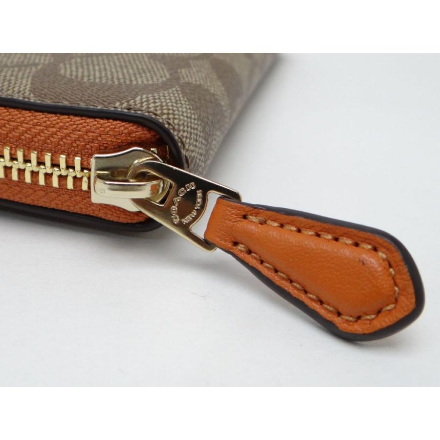 COACH コーチ 76873 シグネチャー PVC ラウンドファスナー長財布 COACH コーチ 76873 シグネチャー PVC ラウンドファスナー長財布