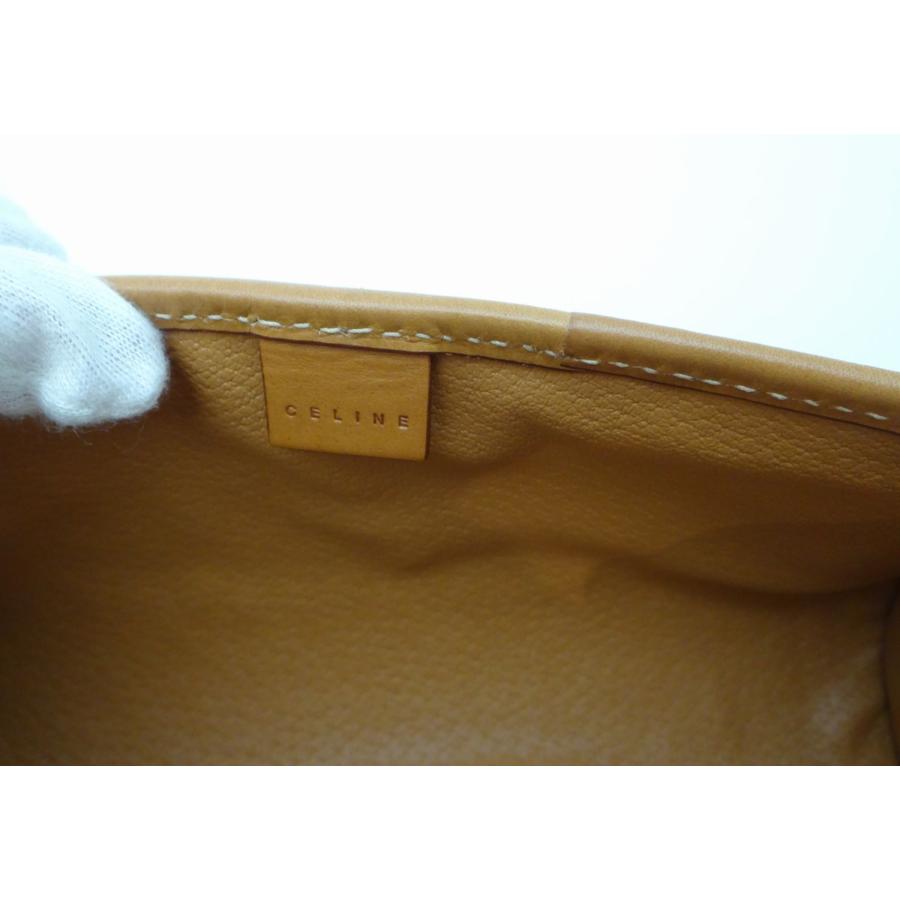 CELINE（セリーヌ） マカダム柄 小物入れ クラッチ ポーチ ブラウン系