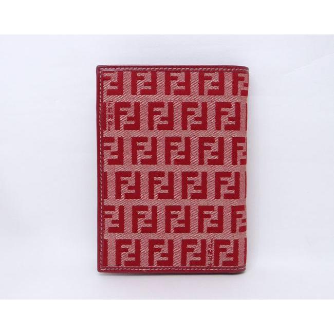 FENDI フェンディ ズッキーノ 二つ折り財布 札入れ レッド＜美品 