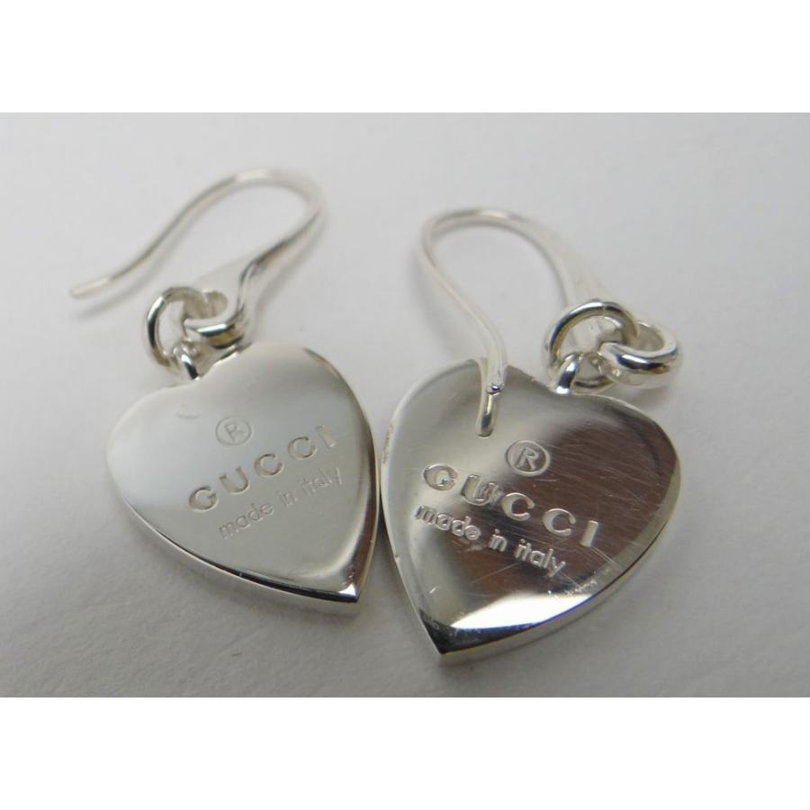 GUCCI グッチ スウィング ハート ピアス シルバー SV925＜USED