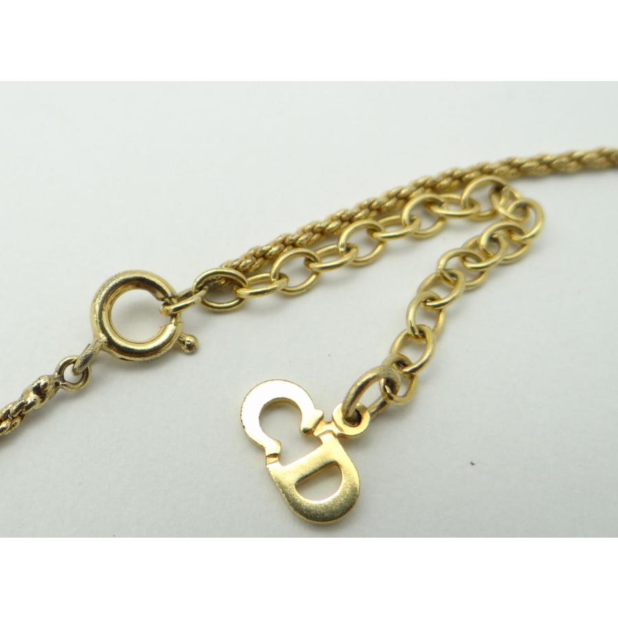 Christian Dior ディオール CDロゴ ネックレス ゴールド＜USED