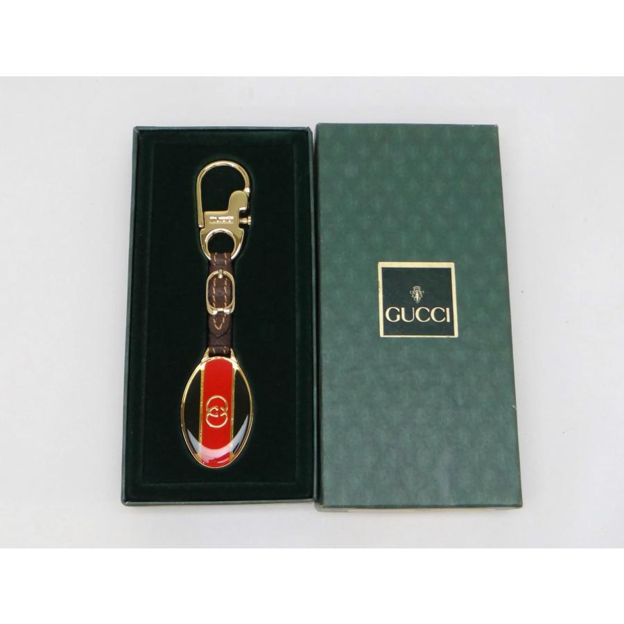 GUCCI グッチ オールドグッチ GG シェリー レザー キーホルダー