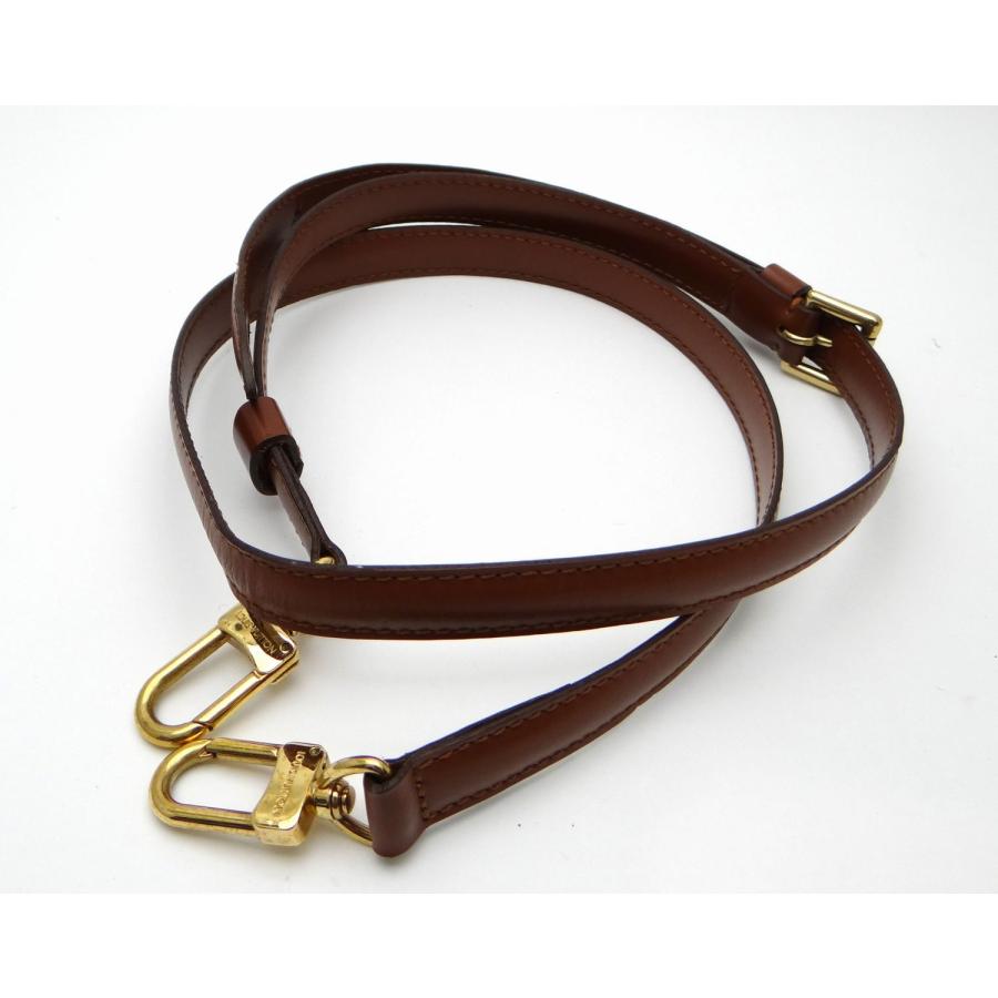 【未使用】Louis Vuitton レザー ストラップ ダークブラウン LOUIS VUITTON（ルイ・ヴィトン） レザー ショルダーストラップ