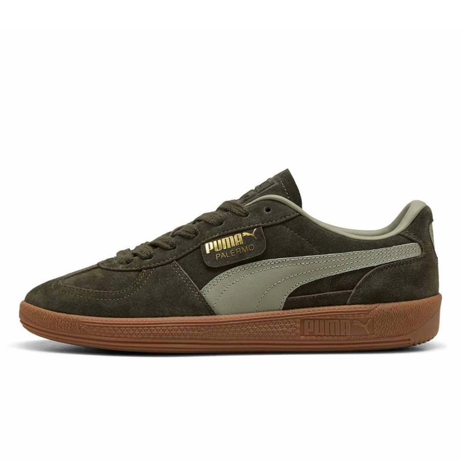 PUMA プーマ スニーカー パレルモ レディース PALERMO ダーク オリーブ 396463-80 PUMA（プーマ） パレルモ PUMA PALERMO DARK OLIVE-LUX ARMY メンズ