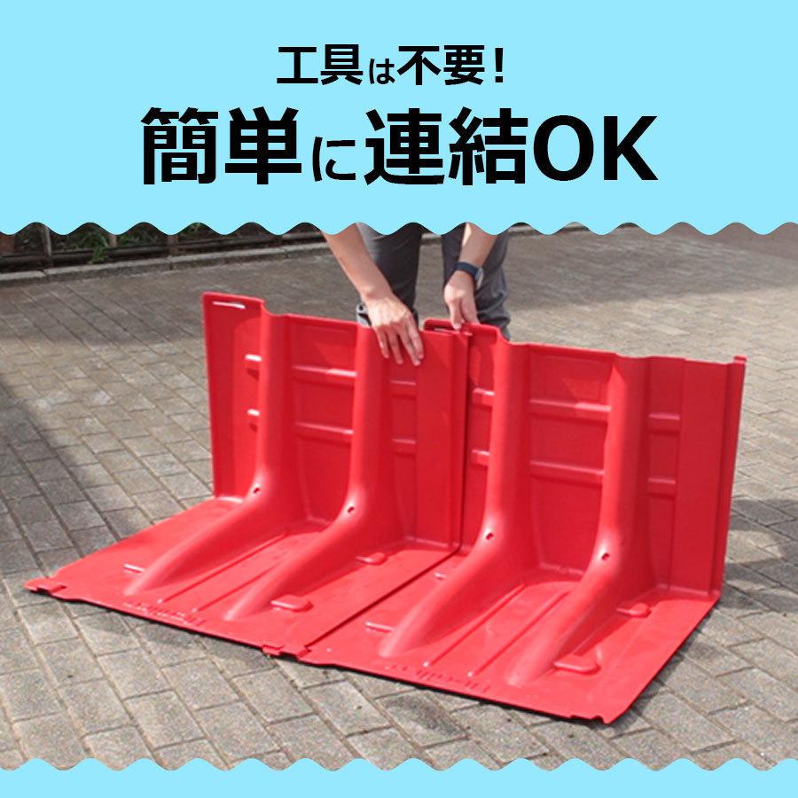 6個セット 樹脂製止水パネル Stop Tap ストップタップ 小型軽量タイプ 幅70.5×高さ52.8×奥行68cm 止水板 土のう_8