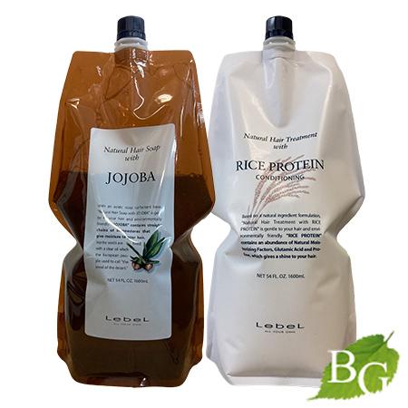 ルベルナチュラルヘアーソープホホバ1600ml×5本 ライスプロテイン