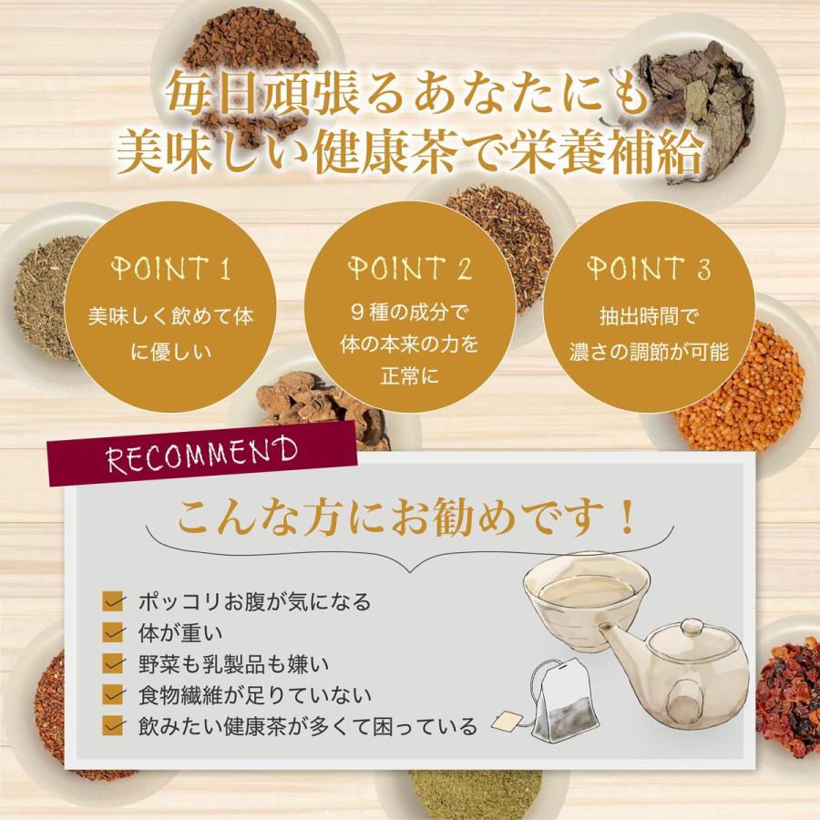 和漢堂 九烋茶 キャンドルブッシュ ダイエット ティー 無添加 9種類 ブレンド 健康茶｜botanico-jp｜04