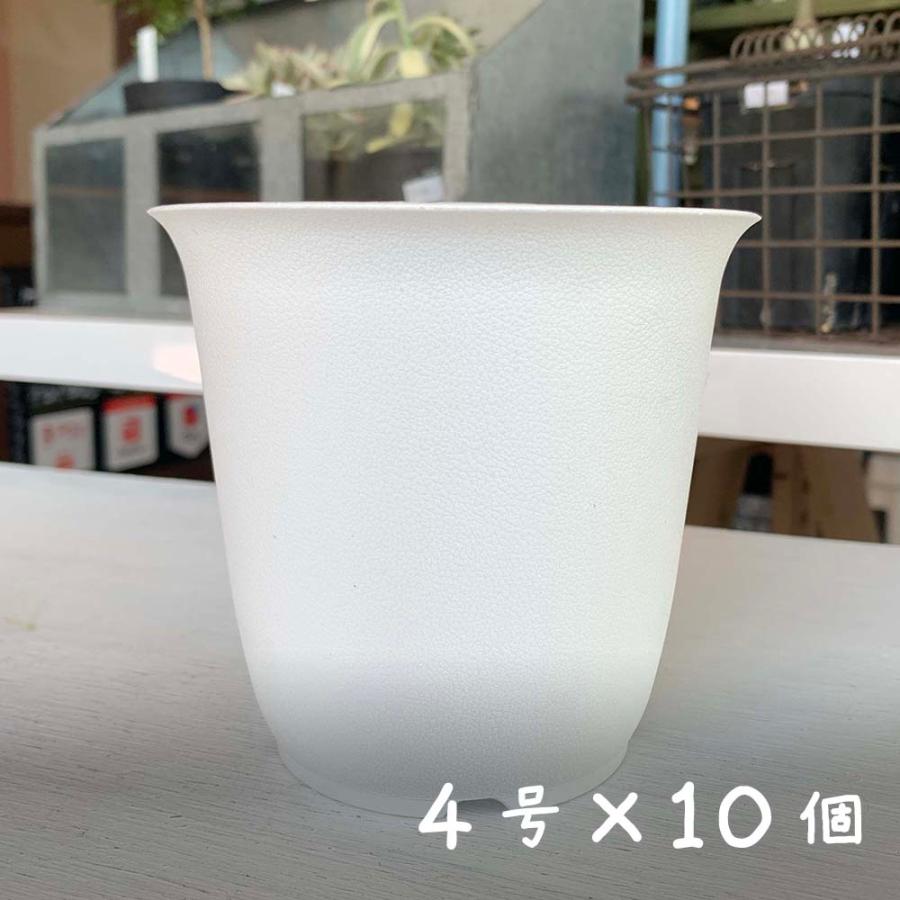 10個セット】プラスチック鉢 Bo 4号 (ホワイト/白) : Botanique Yahoo 