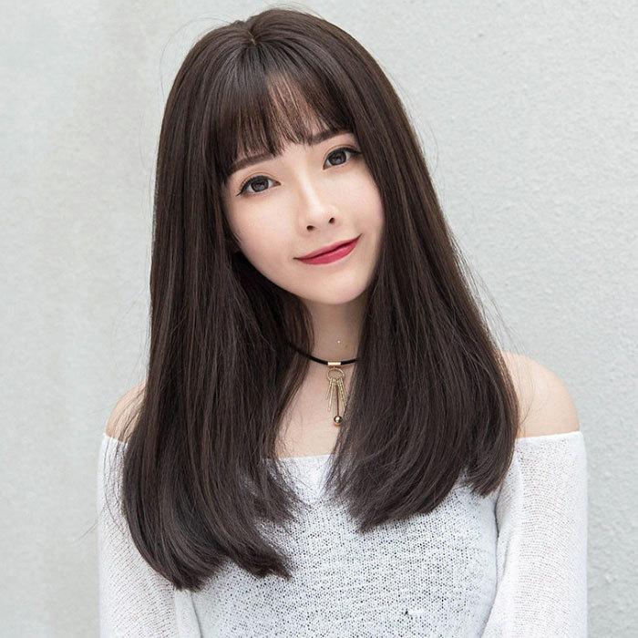 ウィッグ セミロング ミディアム 自然 小顔 フルウィッグ 黒髪 茶髪 フリーサイズ レディーズ カール 安い コスプレ かつら 可愛い ストレート Eq ボーナード 通販 Yahoo ショッピング