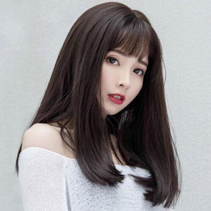 ウィッグ セミロング ミディアム 自然 小顔 フルウィッグ 黒髪 茶髪 フリーサイズ レディーズ カール 安い コスプレ かつら 可愛い ストレート Eq ボーナード 通販 Yahoo ショッピング