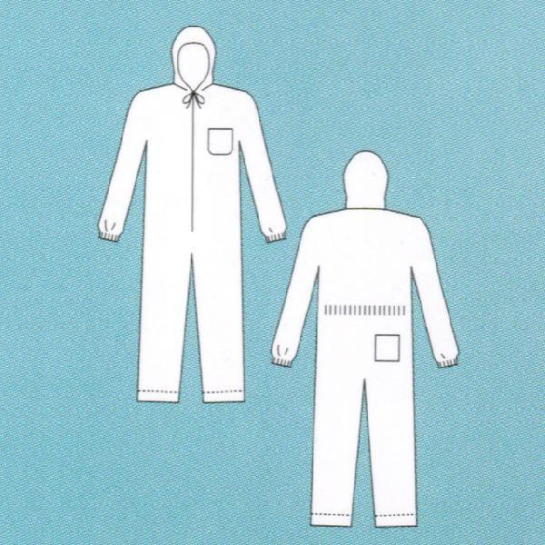 アゼアス タイベックカバーオール1010B 4Lサイズ タイベック 続服 防護