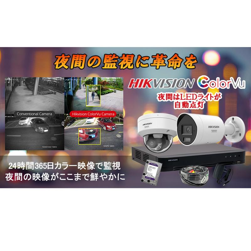 HIKVISION（ハイクビジョン） 【3年保証】防犯カメラ 屋内屋外 4K