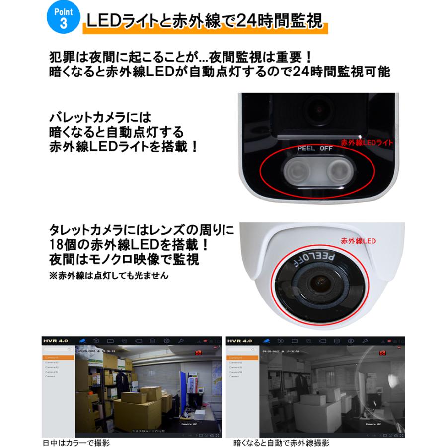 4K防犯カメラシステム　レコーダー・カメラセット 防犯カメラセット 屋外 屋内 4K UHD 1〜4台 ネットワーク IP PoE