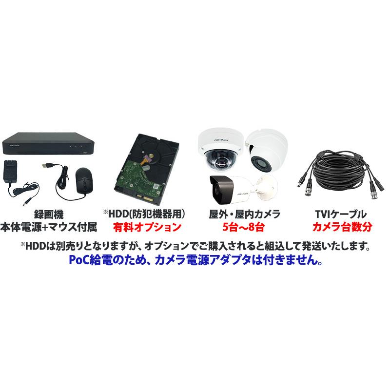 HIKVISION ハイクビジョン　防犯カメラ　TVIカメラ　ワンケーブル　単品 HIKVISION（ハイクビジョン） 【3年保証】防犯カメラ 屋外屋内 ワン
