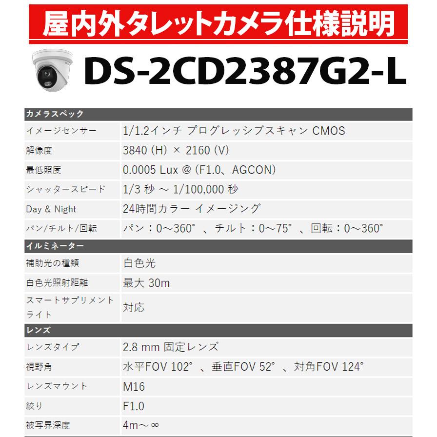 HIKVISION（ハイクビジョン） 4K 動体検知 フルカラー 防犯カメラ IP