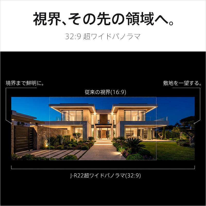 防犯カメラ 400万画素 屋外バレット型 デュアルレンズ・パノラマビュー マイク・スピーカー内蔵 IPカメラ J-R22 レンズサイズ3.6mm_4