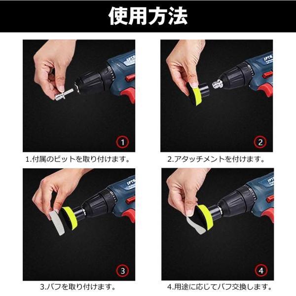 ポリッシャー バフ 車 床 125mm 研磨 コンパウンド スポンジ