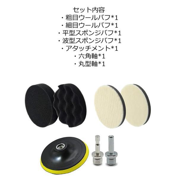 ポリッシャー バフ 車 床 125mm 研磨 コンパウンド スポンジ