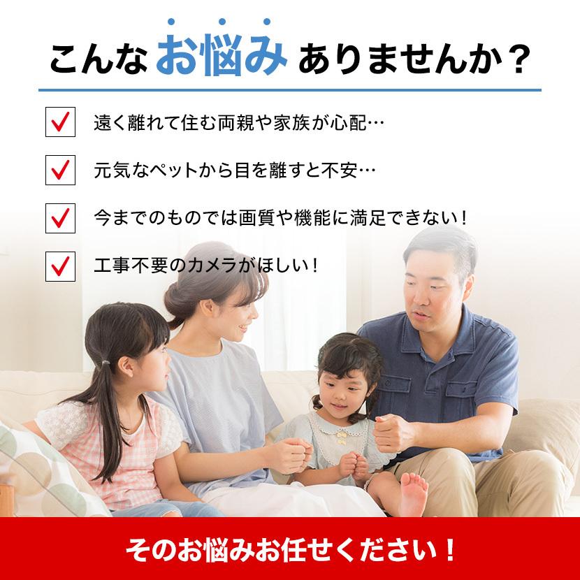 防犯カメラ 家庭用 見守りカメラ ペットカメラ ベビーモニター ペット 赤ちゃん 子ども 高齢者 スマホ RD-4640 