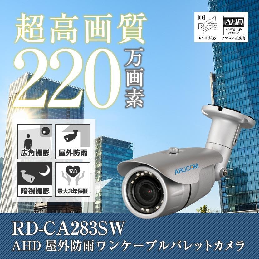 防犯カメラ AHD 監視 屋外 220万画素 赤外線 PoC ワンケーブル