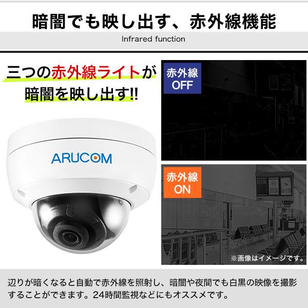 アルコム IP小型カメラ（未使用） 防犯カメラ IP 屋内 PoE ドーム型 4K 800万画素 ネットワーク アルコム