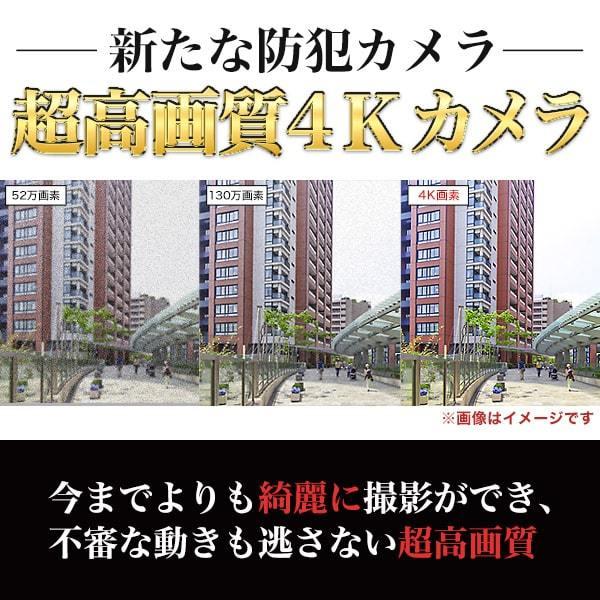 防犯カメラ IP 屋外 防水 バレット型 4K 800万画素 ネットワーク PoE