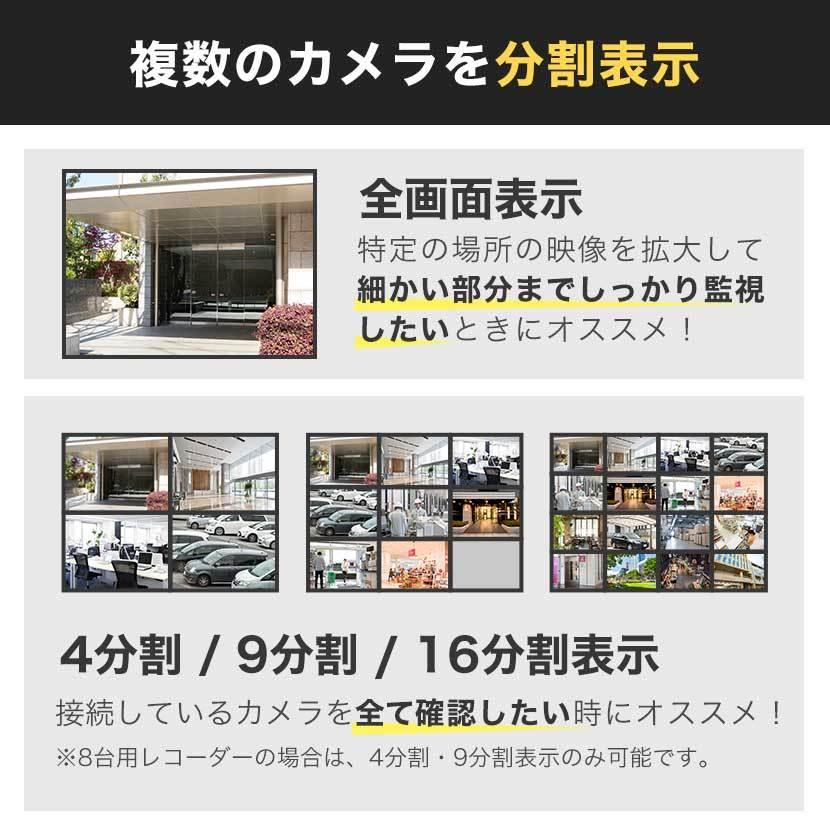防犯カメラ レコーダー NVR IP 録画機 8ch 4TB HDD 監視 保存 4K