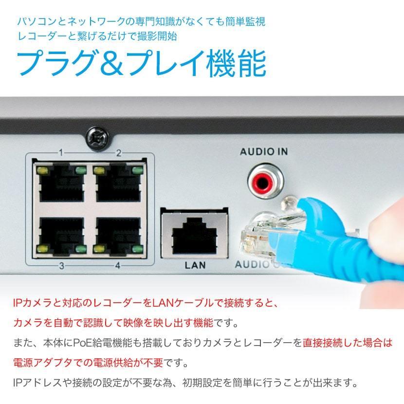 防犯カメラ レコーダー NVR IP 録画機 4ch 2TB SSD 監視 保存