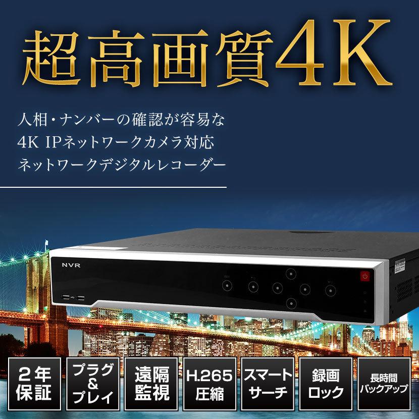 NVR 防犯カメラ IP レコーダー 32ch 8TB 録画機 800万画素