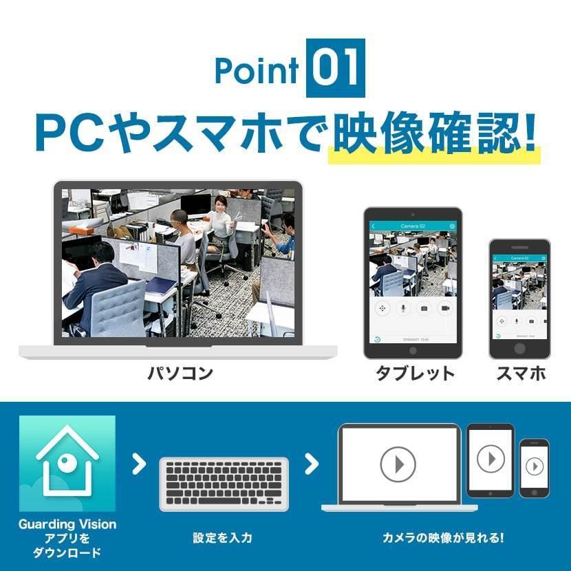 防犯カメラ レコーダー DVR 録画機 4ch 8ch 16ch 2TB 4TB 8TB 監視