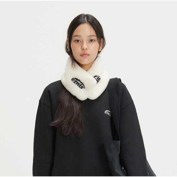 EMIS LOGO JACQUARD EAR MUFE ブラック EMIS LOGO JACQUARD EAR MUFE ブラック