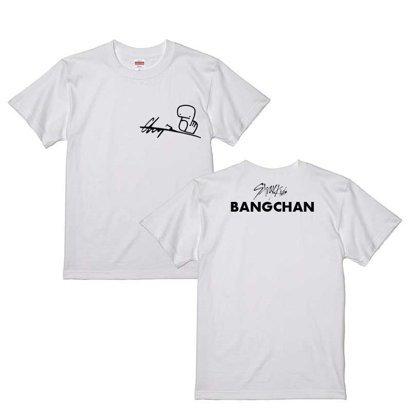 バンチャン Bangchan ストレイキッズ スキズ 男女兼用Tシャツ ホワイト