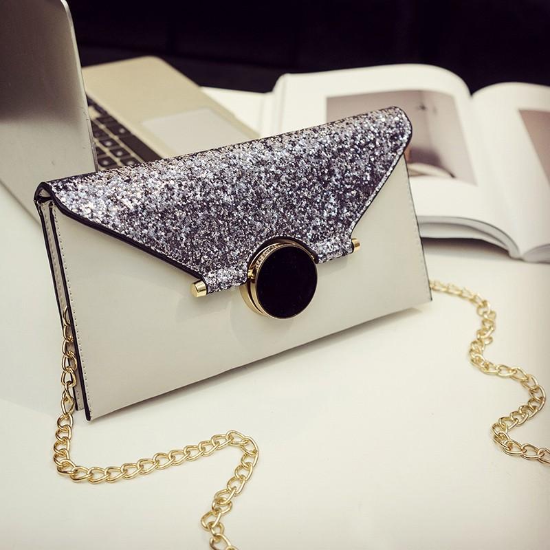 ゴージャス デザイン クラッチバッグ レディース ショルダーバッグ ホワイト ブラック ピンク Cnalbk0031 Bouquet De Coton 通販 Yahoo ショッピング