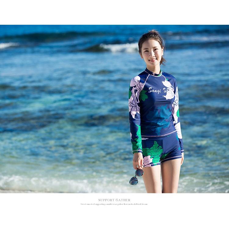 水着 ラッシュガード レディース ファッション スリム オシャレ 可愛い 長袖 日焼け止め 日焼け防止 韓国 Cnalbs Bouquet 通販 Yahoo ショッピング